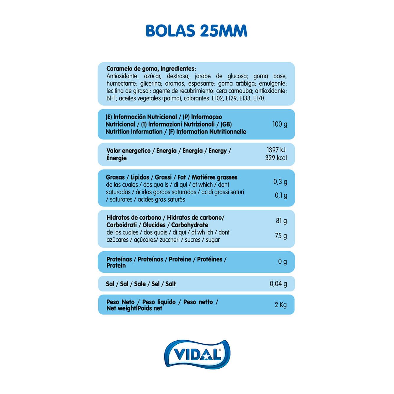 Bolas 25 mm bolsa 2 Kg