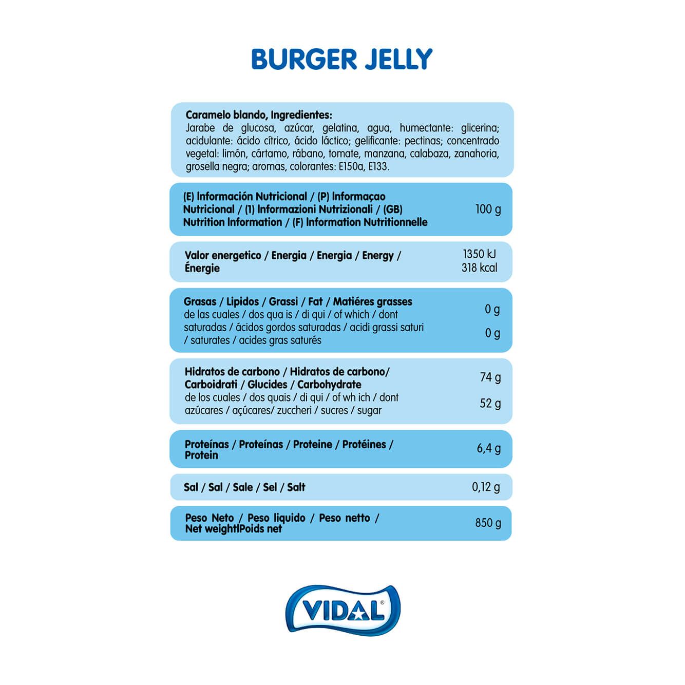 Burger Jelly estuche 66 uds Chuches online | Vidal Golosinas