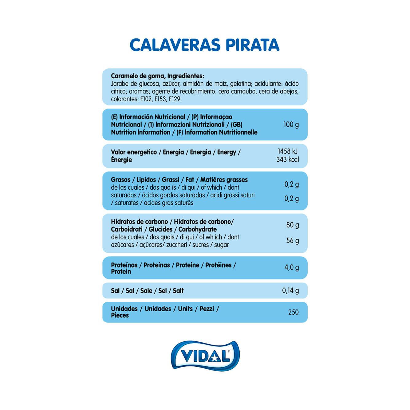 Calaveras Piratas bolsa 1,5 Kg