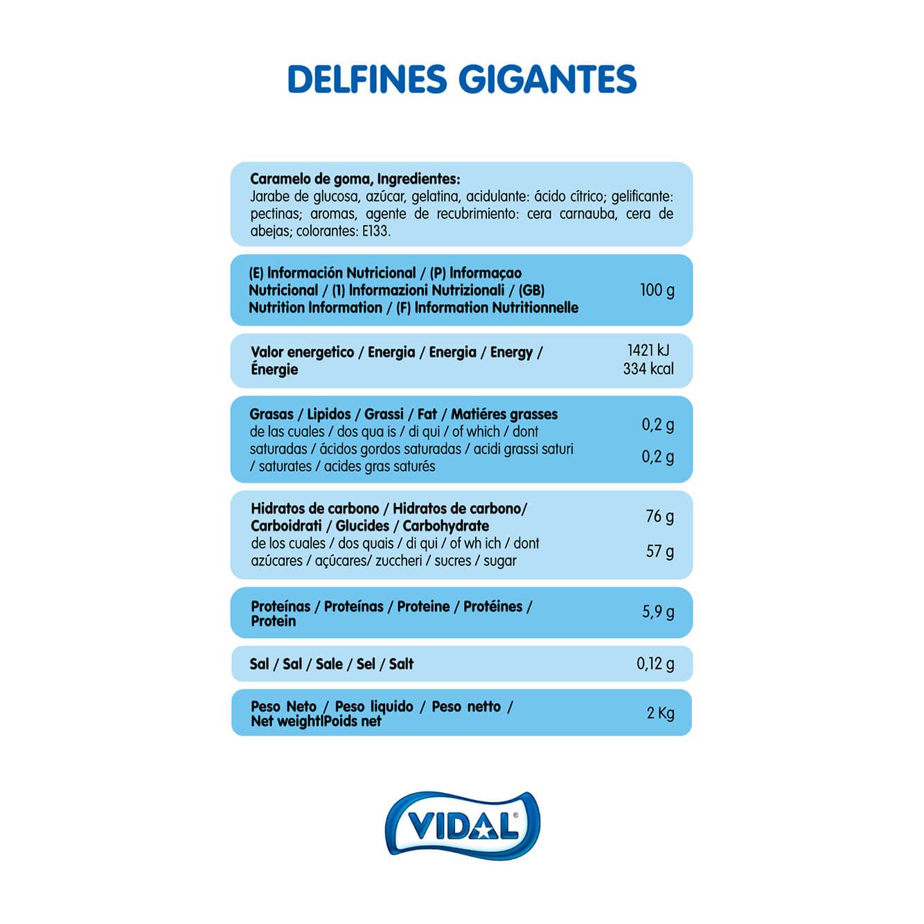 Delfines Gigantes bolsa 2 Kg