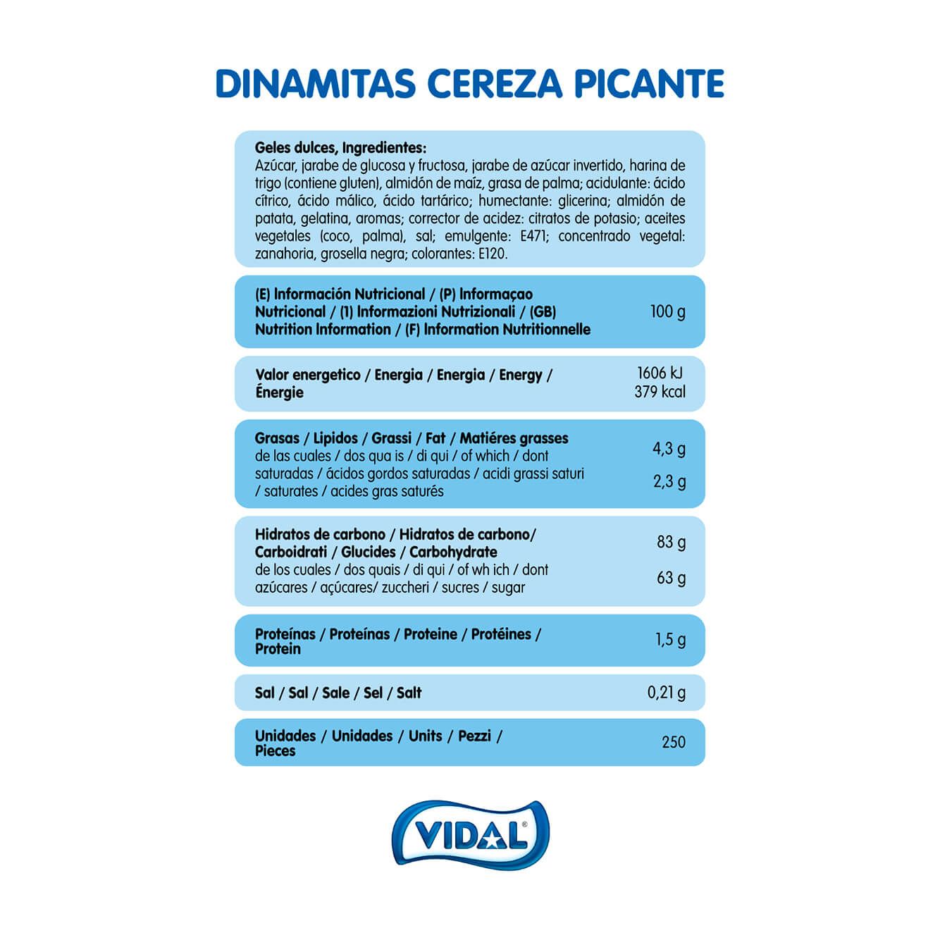 Dinamitas Cereza Picante bolsa 1,6 Kg
