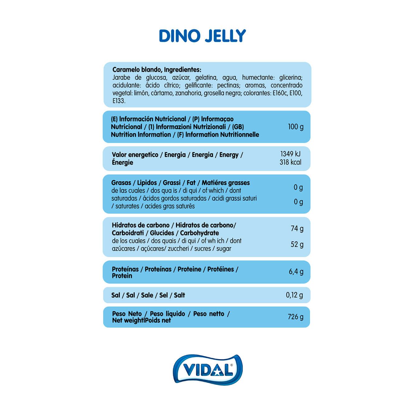 Dino Jelly estuche 726 g
