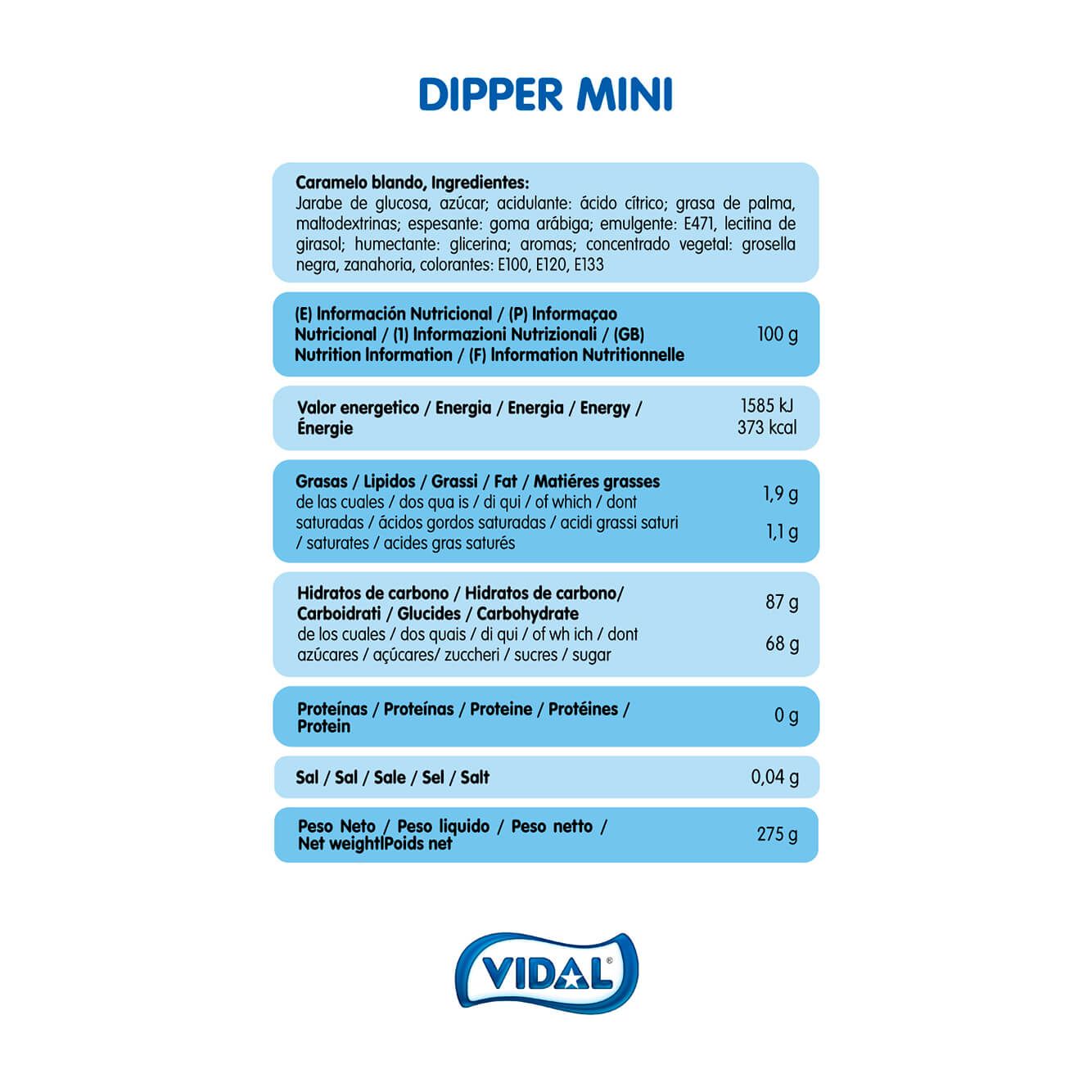Dipper Mini surtido 10 bolsas de 275 g