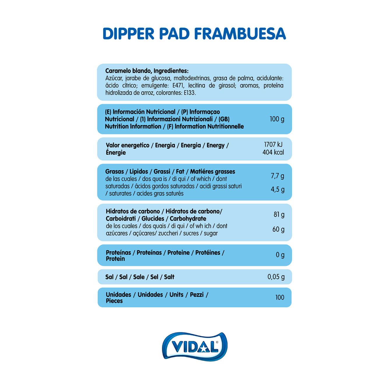 Dipper PAD Frambuesa estuche 1,2 Kg
