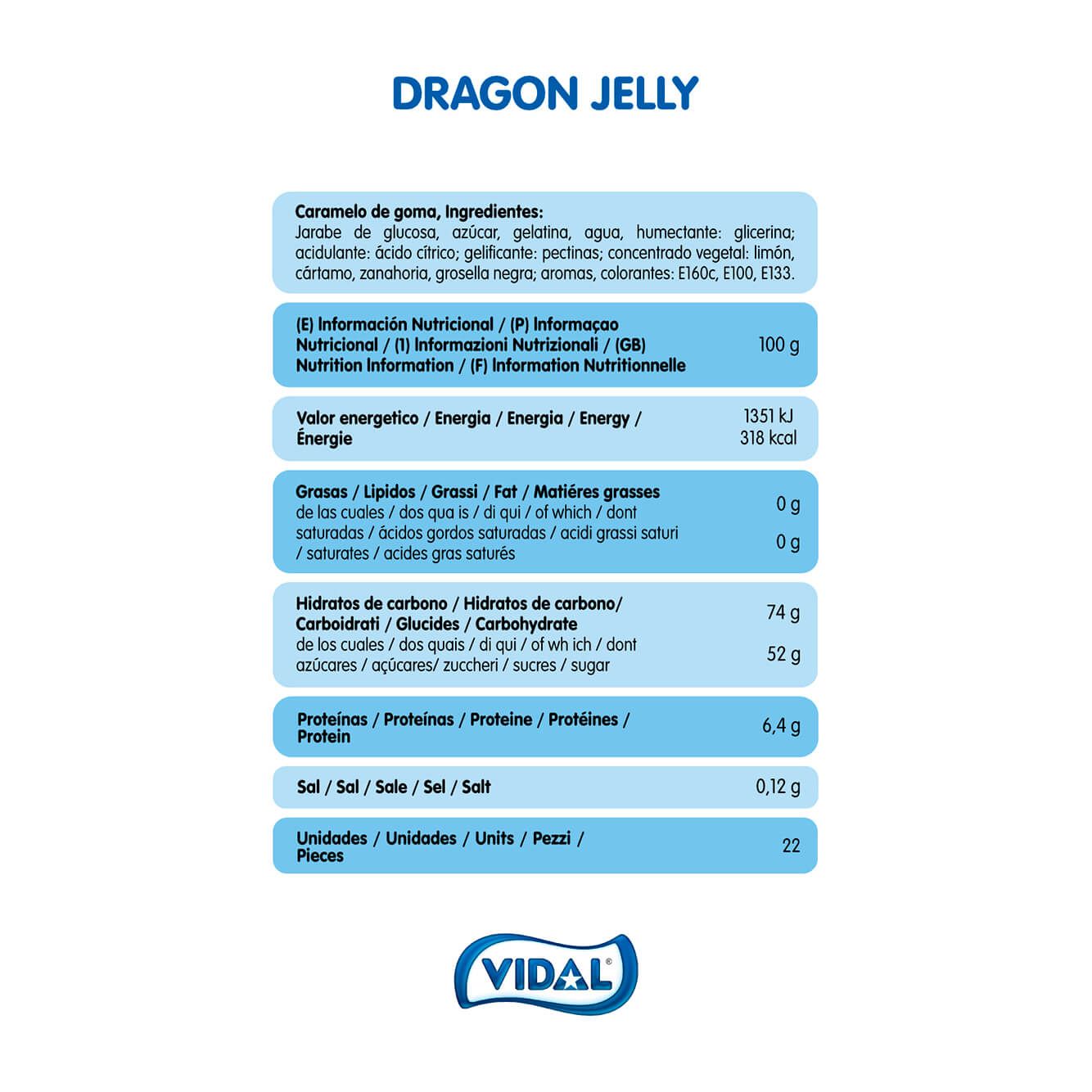Dragon Jelly estuche de 1,1 Kg con 22 uds