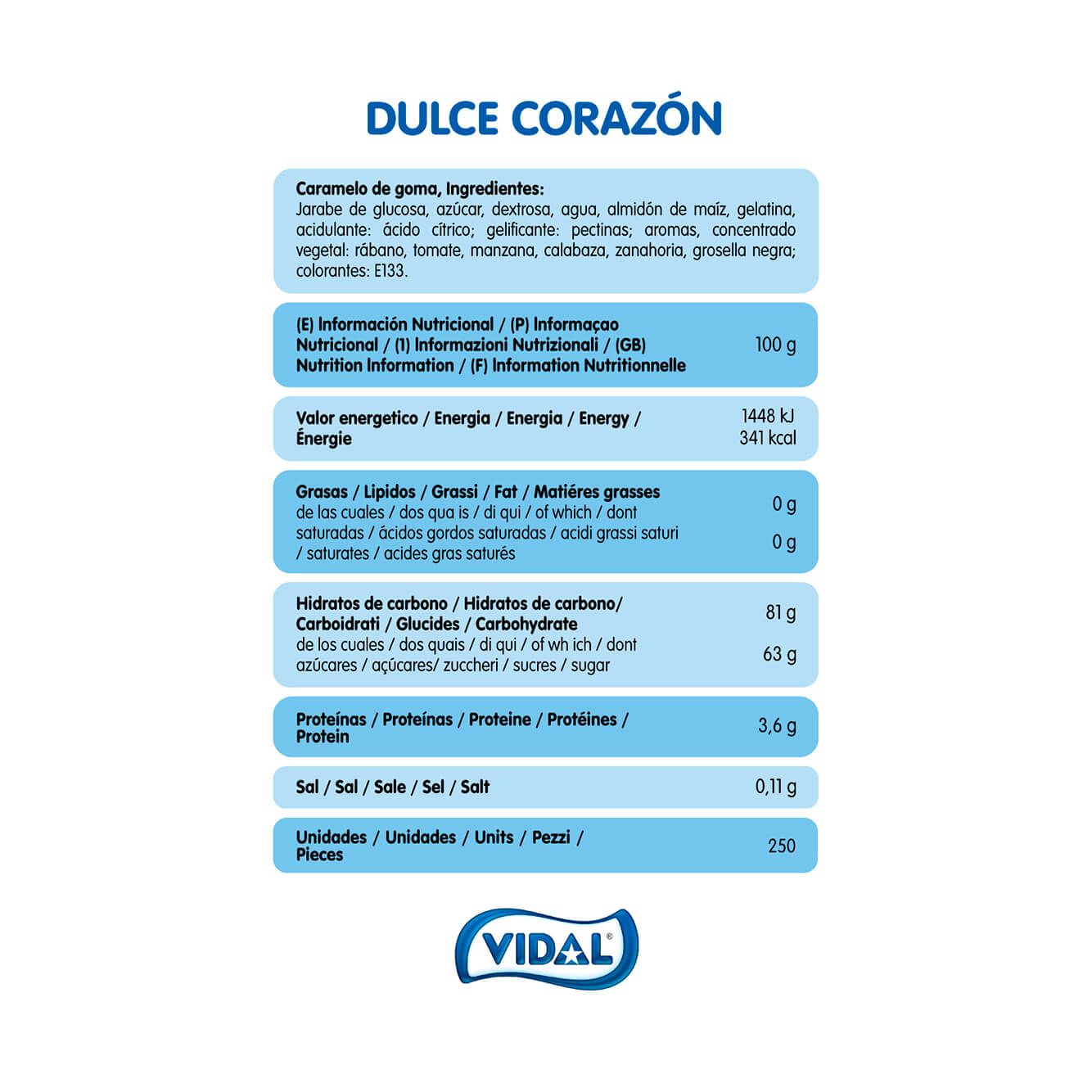 Dulce corazón bolsa 1,5 Kg