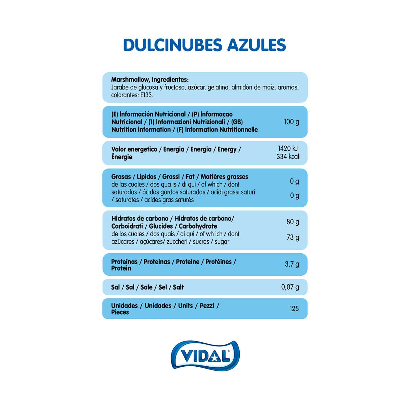 Dulcinubes Azules bolsa 837,5 g