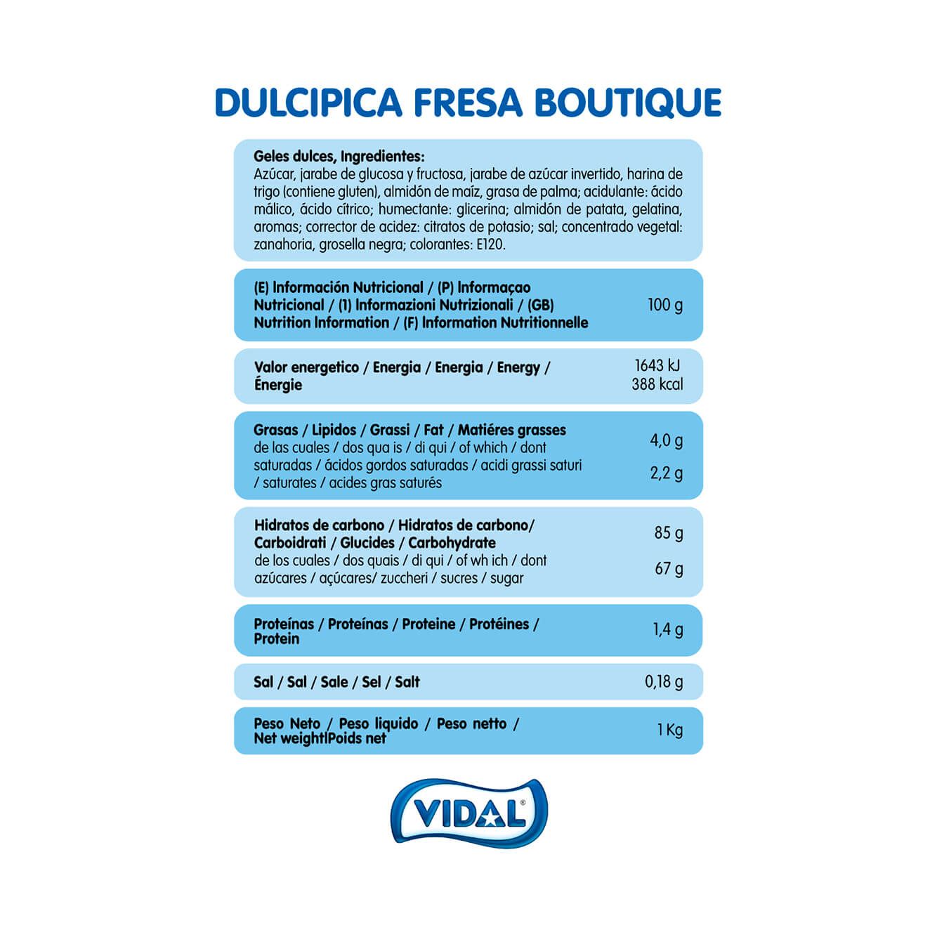 Dulcipica Fresa Boutique bolsa 1 Kg