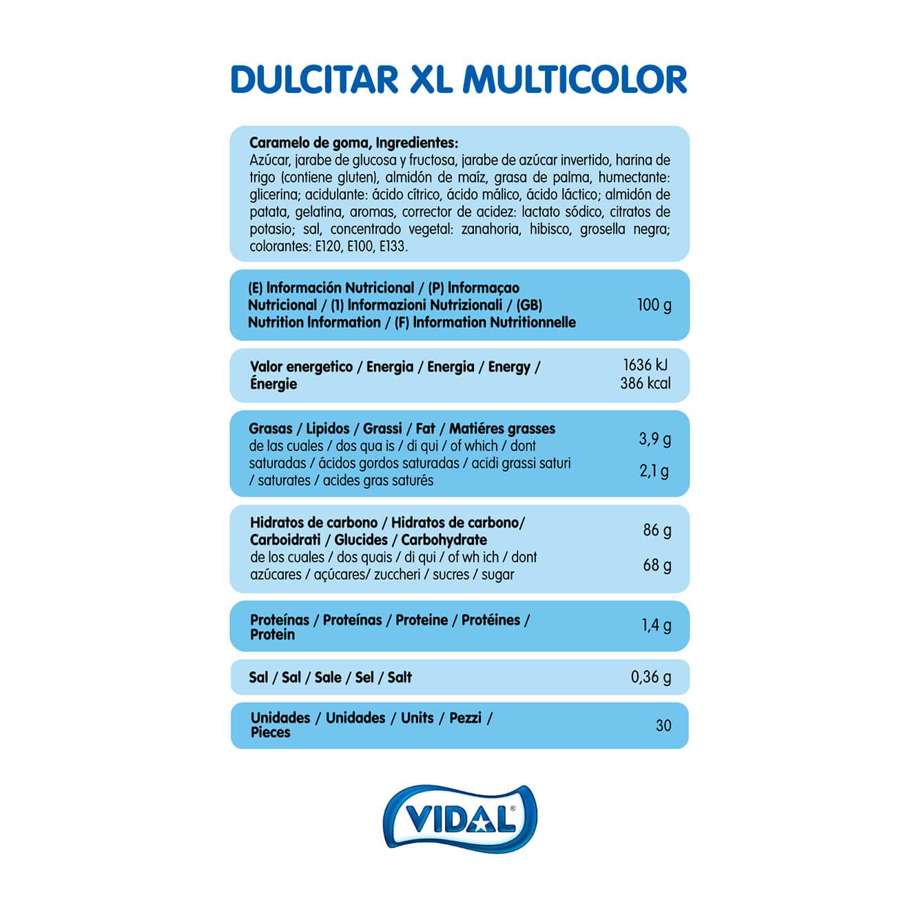 Dulcipica XL Multicolor bandeja 1,7Kg