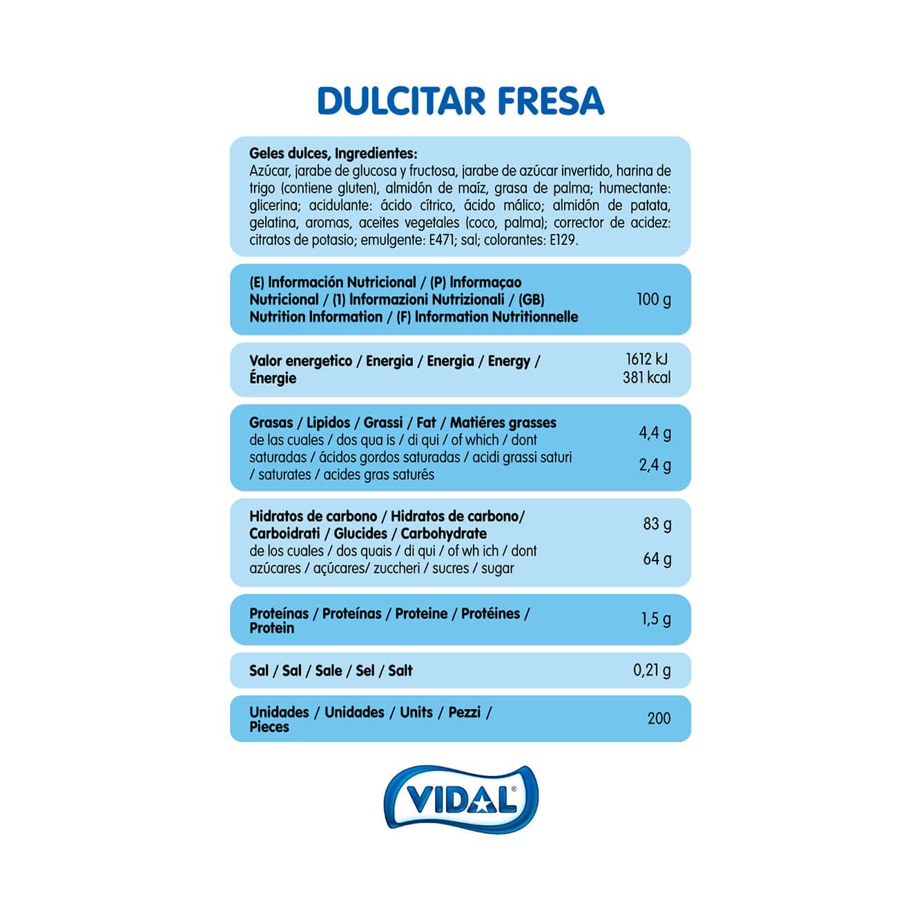 Dulcitar Fresa bandeja de 1,4 Kg