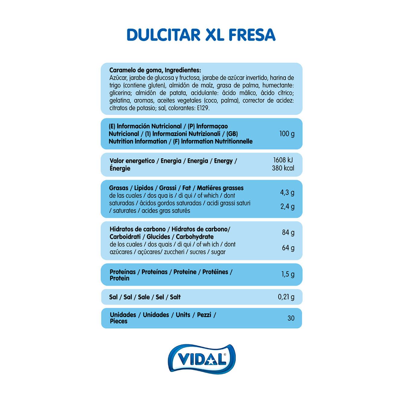 Dulcitar XL Fresa bandeja de 1,7 Kg