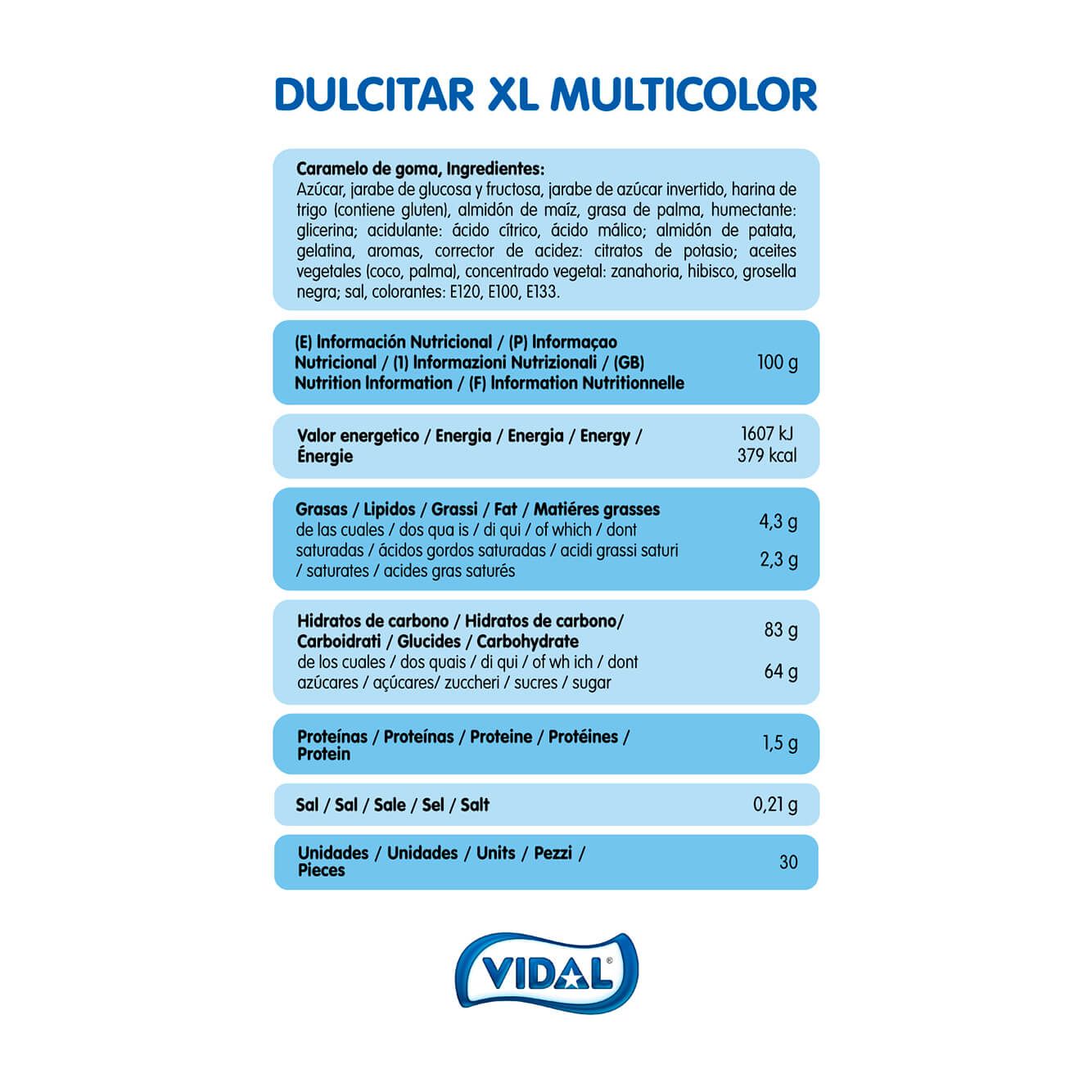 Dulcitar XL Multicolor bandeja de 1,7 Kg