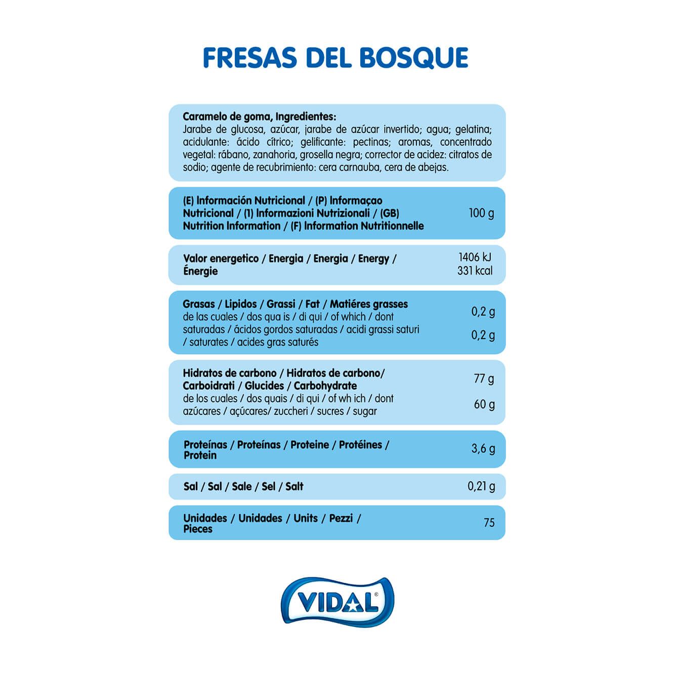 Fresas del Bosque Rellenas bandeja de 795g