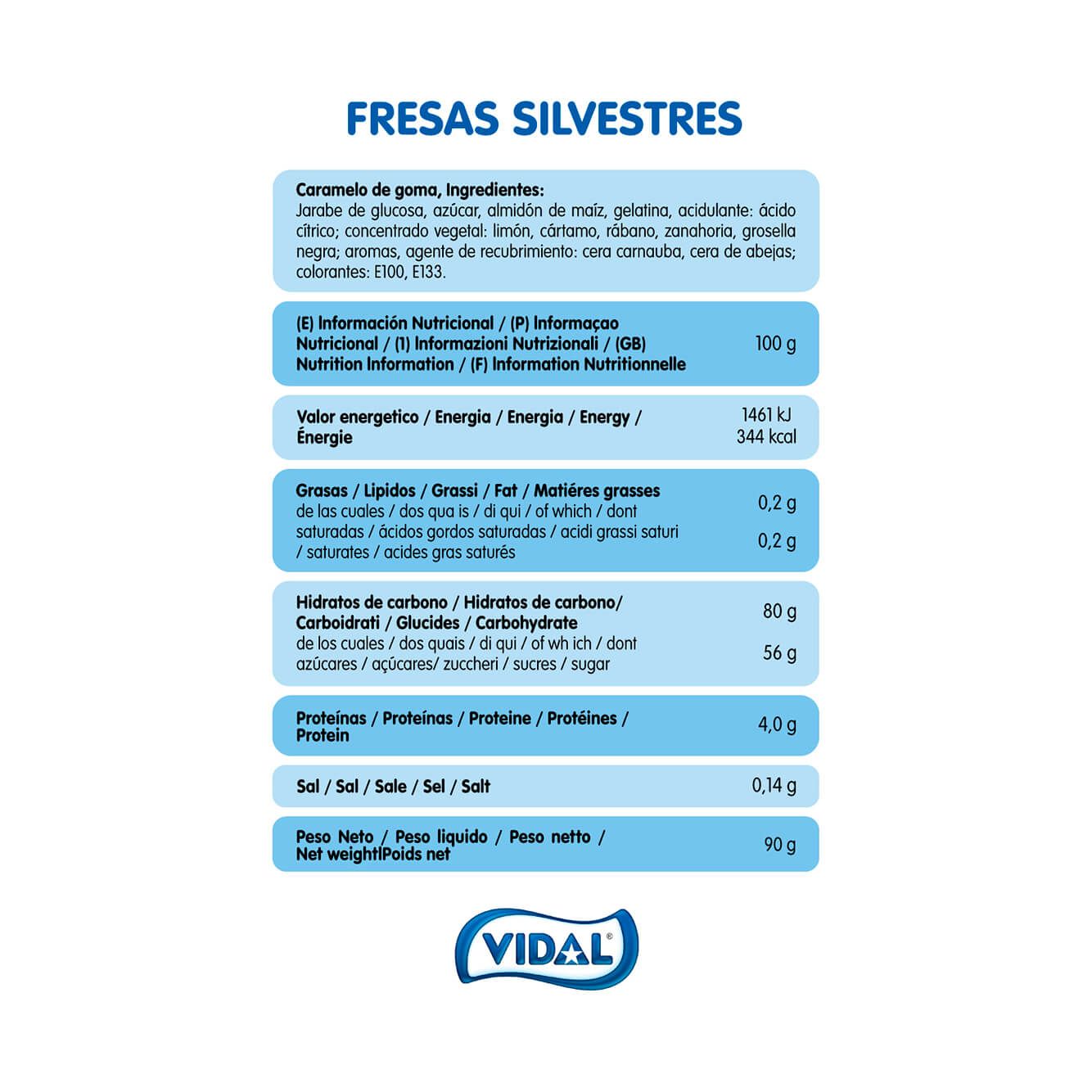 Fresas Silvestres HALAL 14 bolsas de 90g