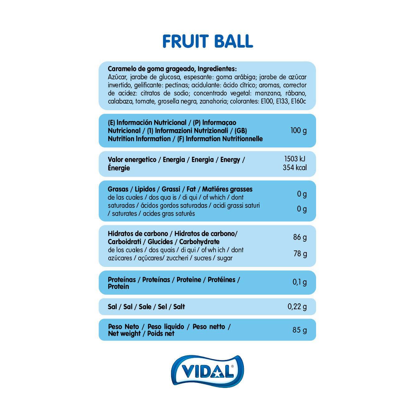 Fruit Ball 14 bolsas de 85 g