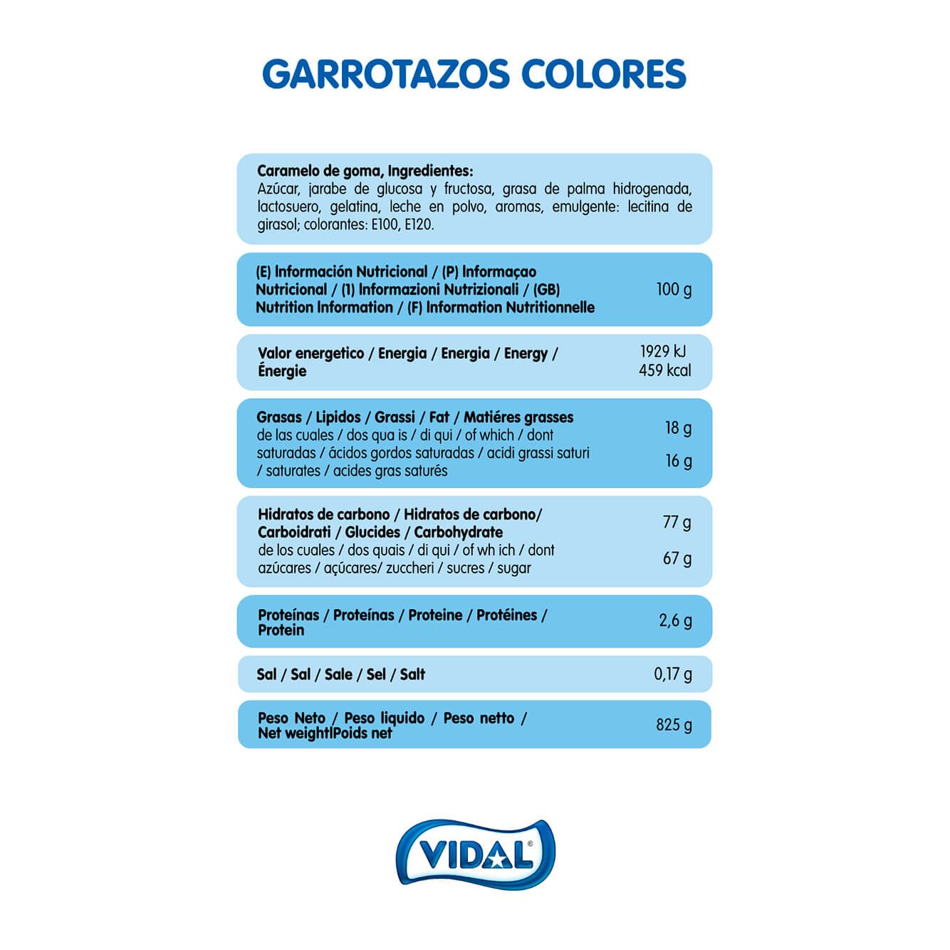 Garrotazos de Colores estuche 825 g