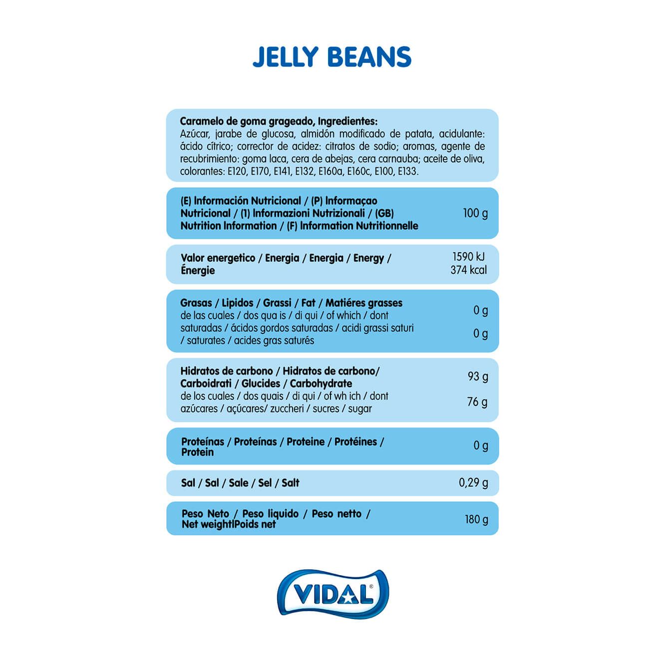 Jelly Beans 12 tarrinas de 180 g