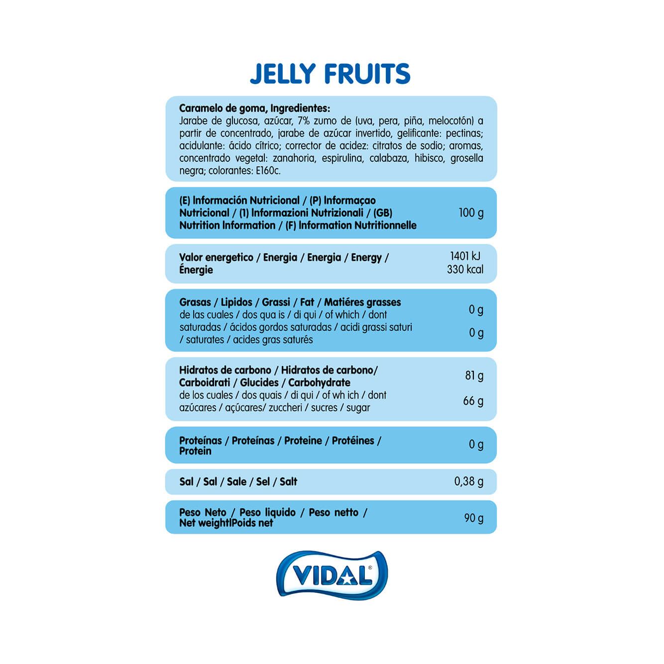 Jelly Fruits 14 bolsas de 90 g