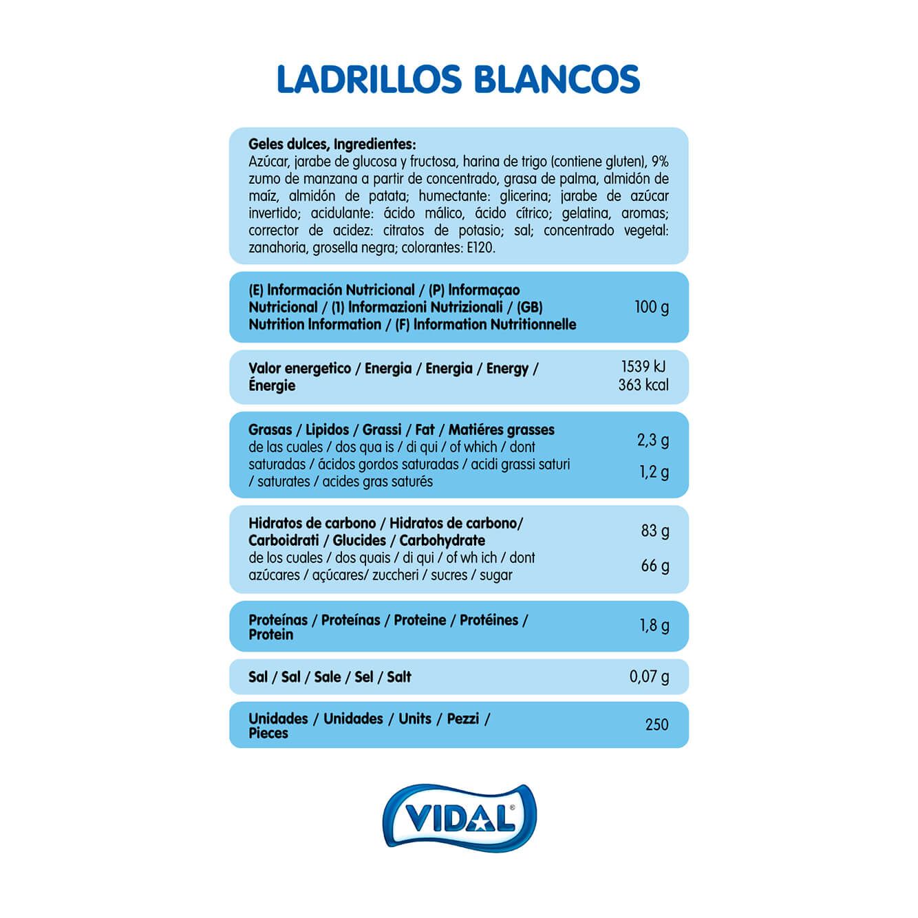 Ladrillos Blancos Fresa Nata bolsa 1,6 Kg