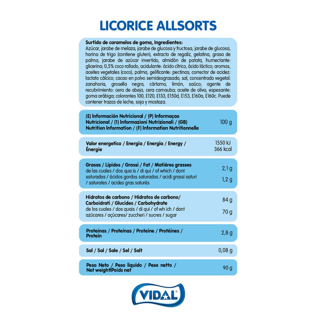 Licorice AllSorts Regaliz bolsa de 1 Kg