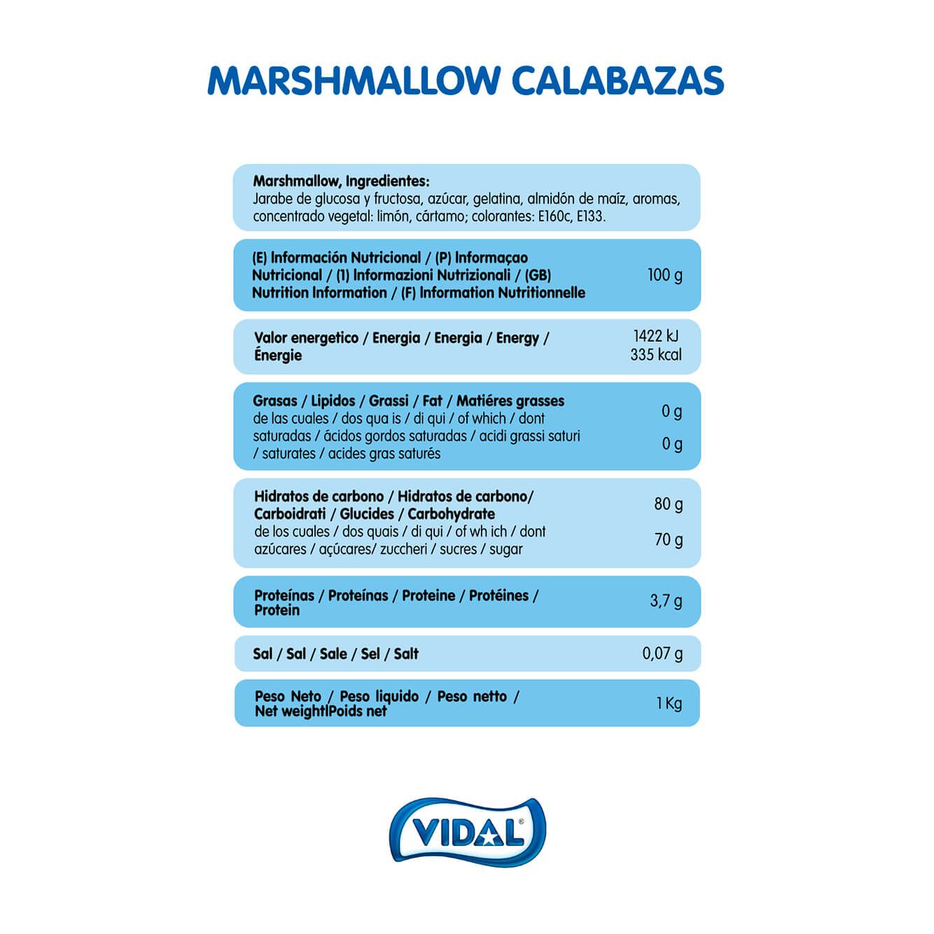 Marshmallow Calabazas 1 Kg