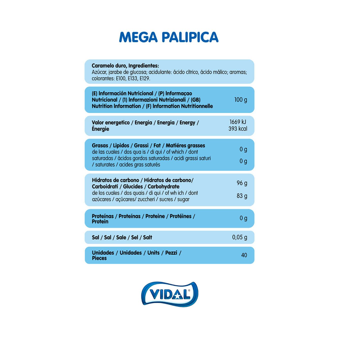 Mega Palipica Pintalenguas tarro 1,1 Kg