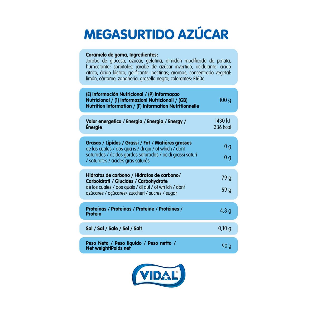 Megasurtido Azúcar 14 bolsas de 90 g