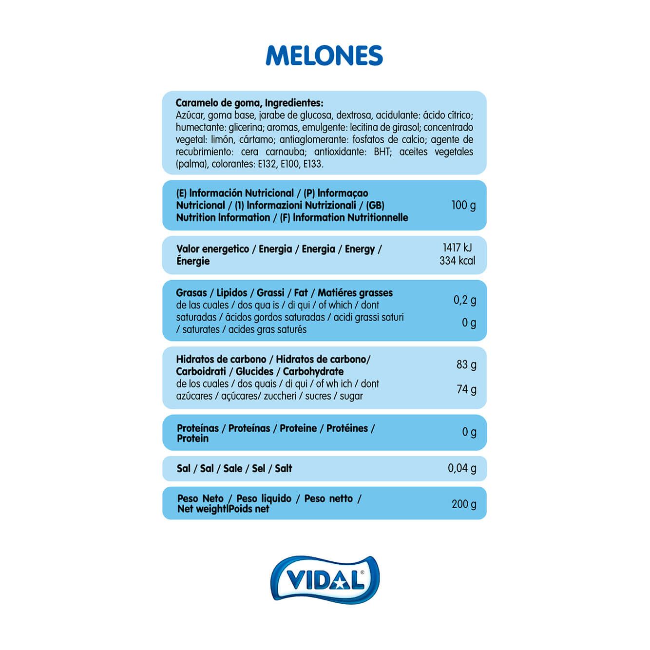 Melones 12 tarrinas 160 g