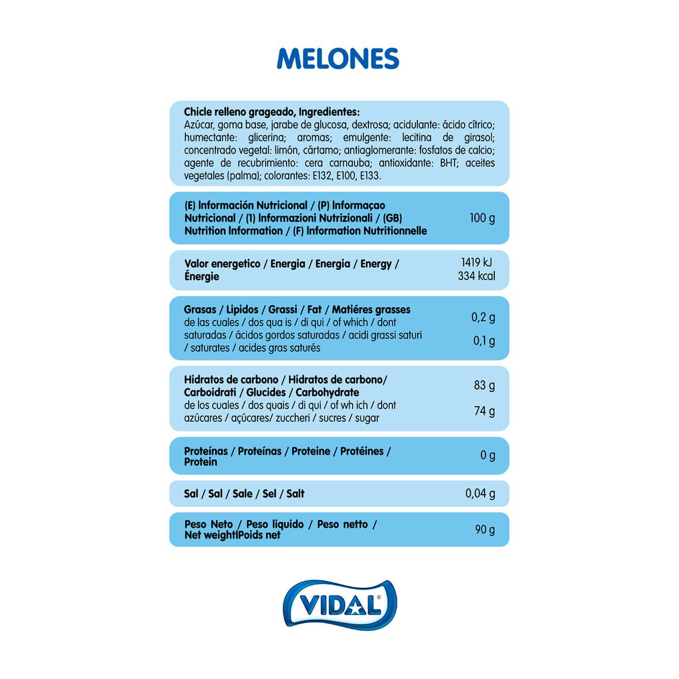 Melones 14 bolsas 90 g