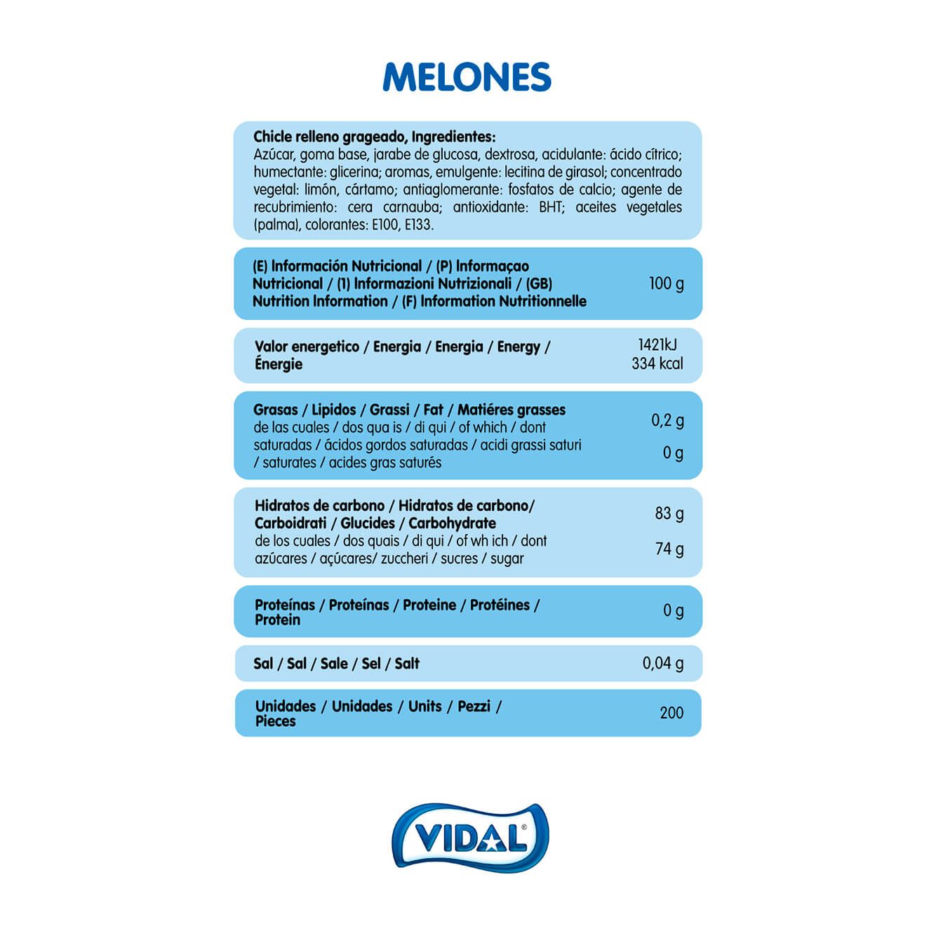 Melones estuche 200 uds