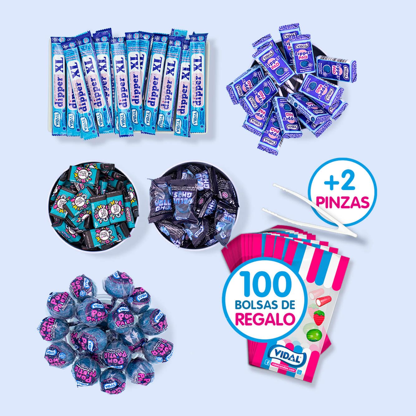 Mesa de chuches envueltas Marinera