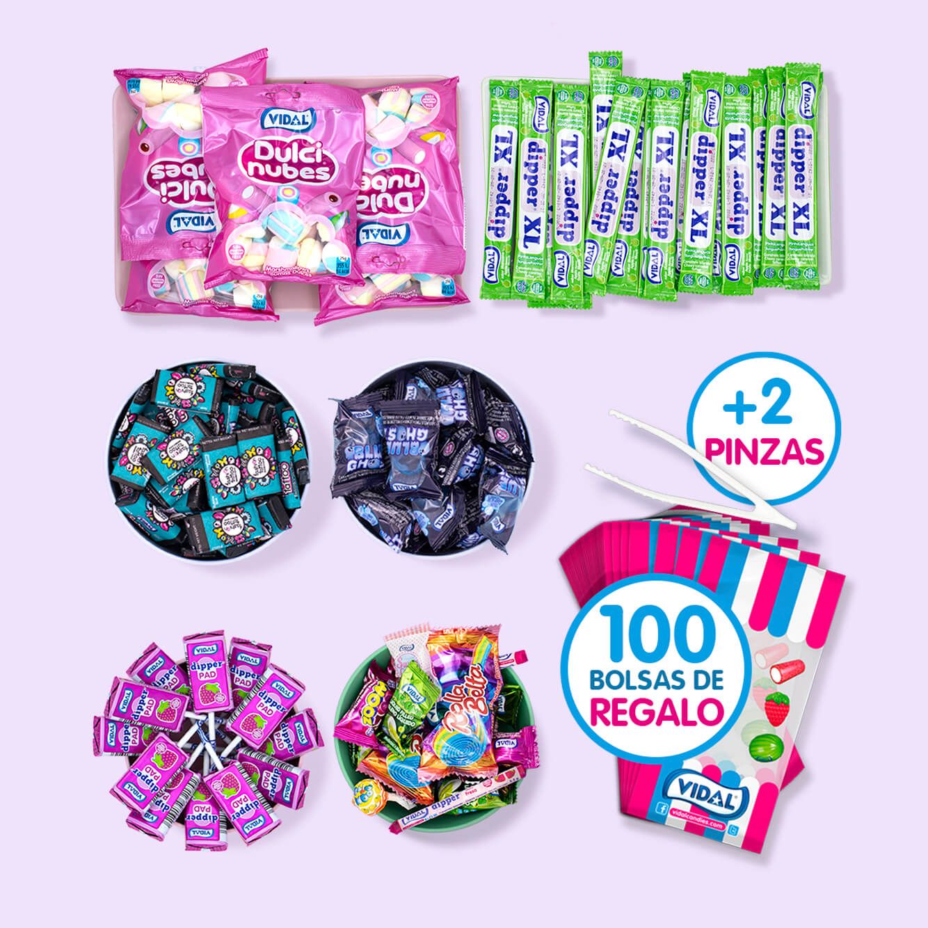 Mesa de chuches envueltas Mix