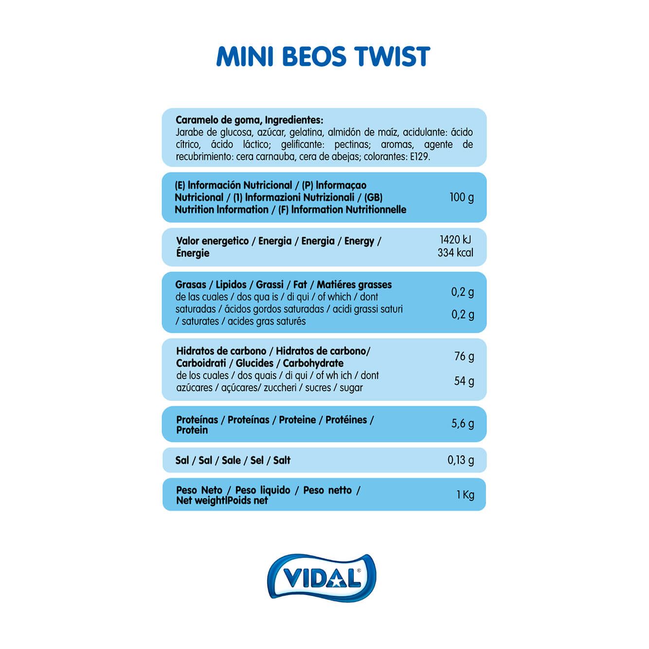 Mini Besos Twist bolsa 1 Kg