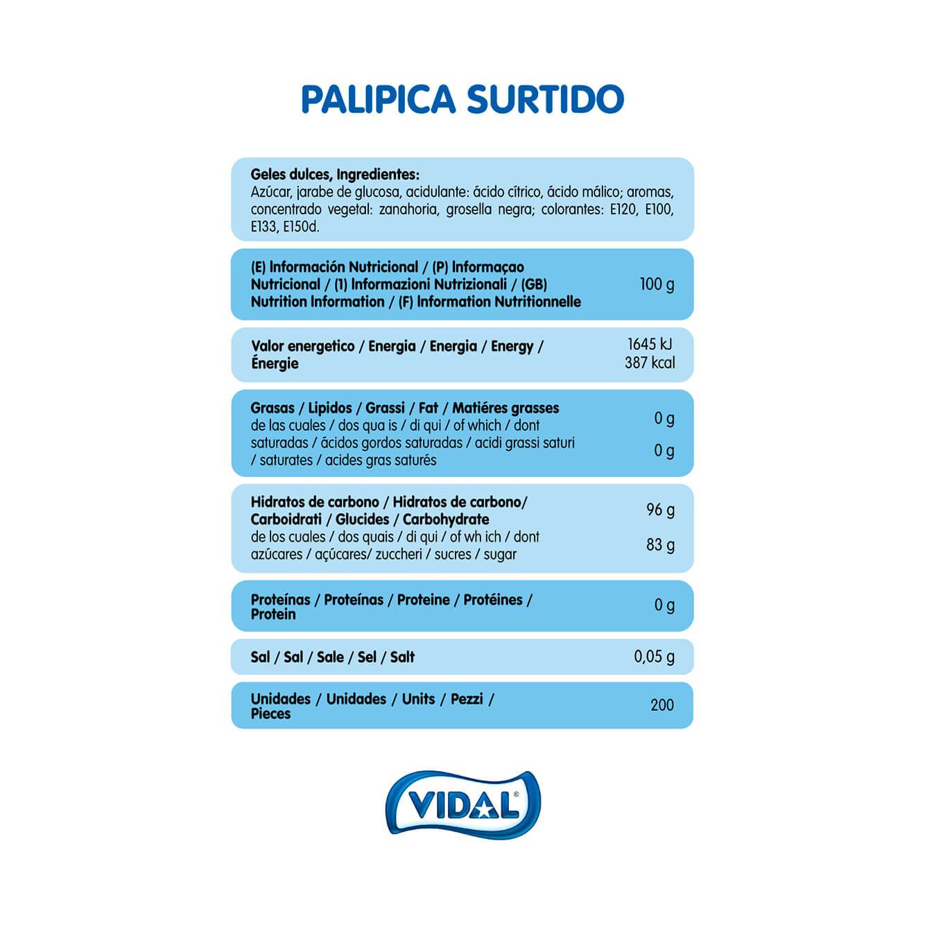 Palipica Surtido envuelto tarro 1,4 Kg