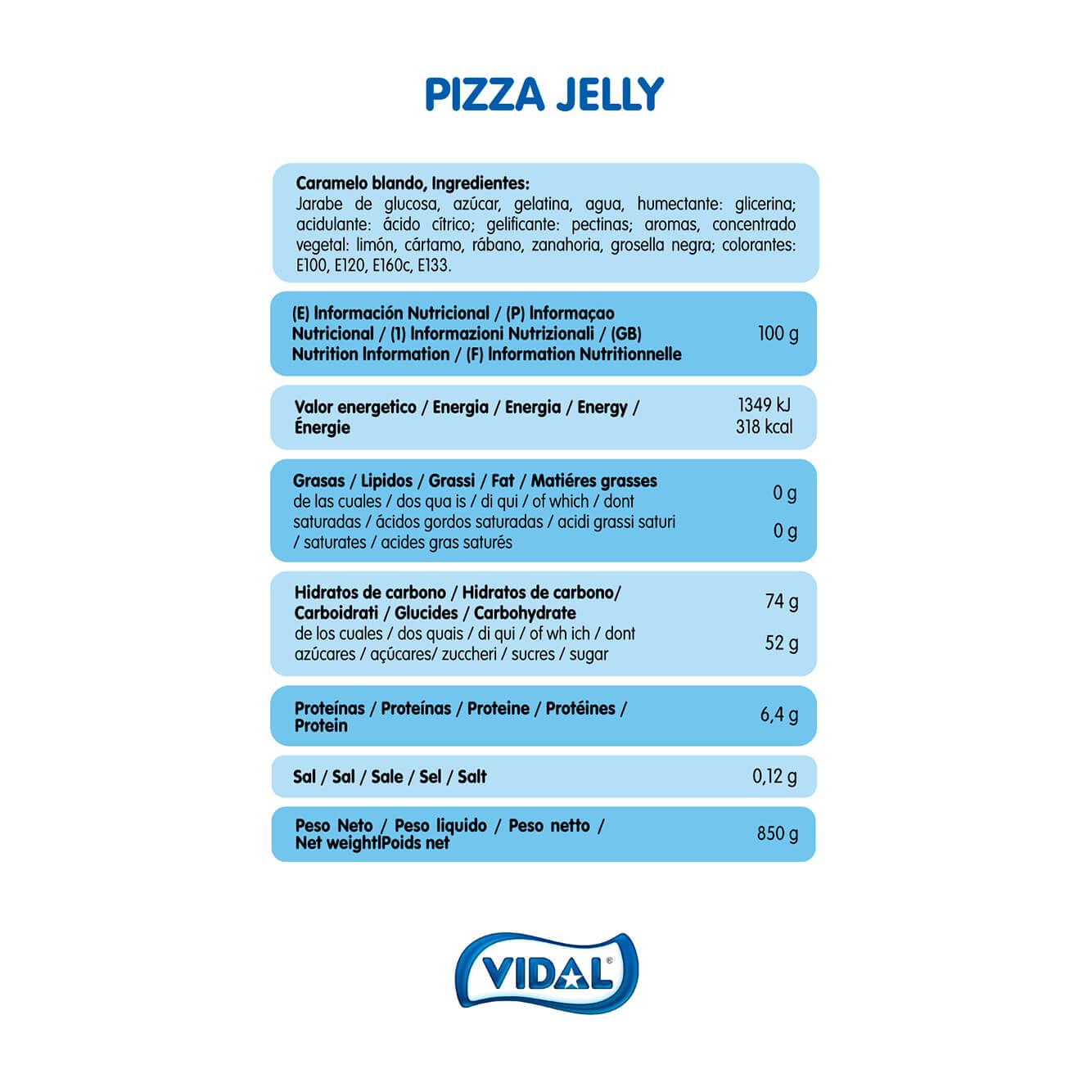 Pizza Jelly estuche de 895 g con 11 uds