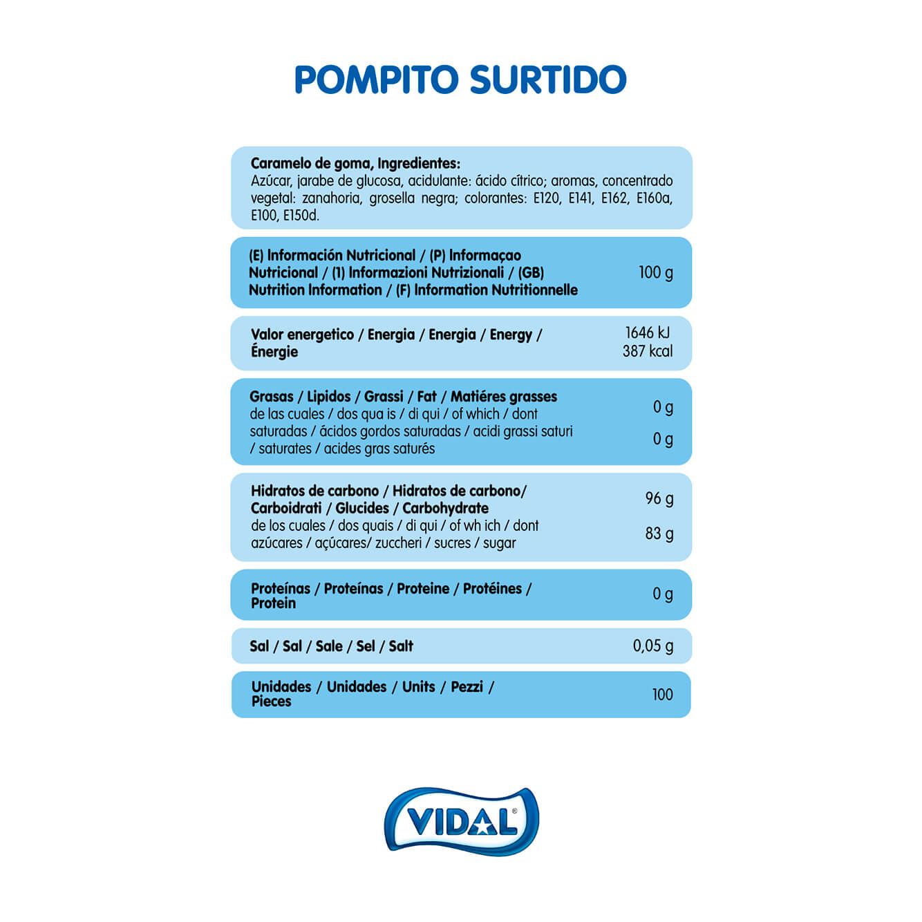 Pompito Surtido bolsa 1,2 Kg