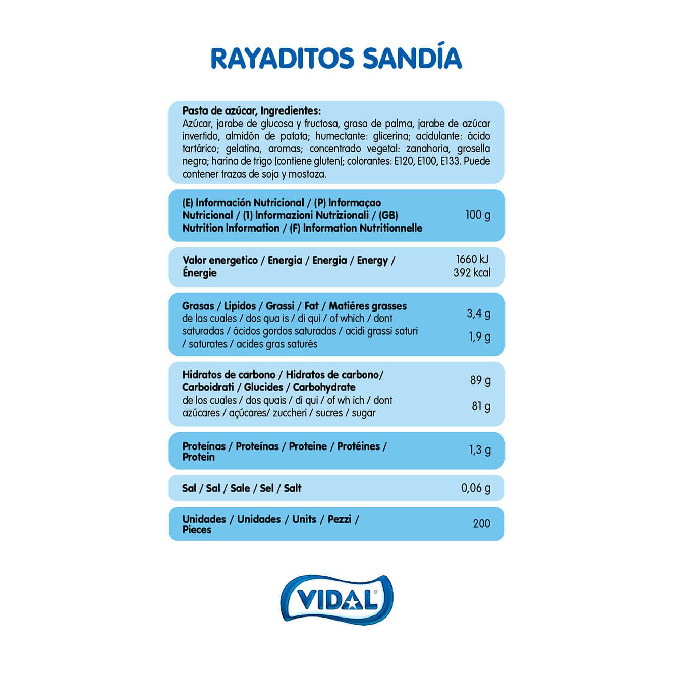 Rayaditos Sandía bandeja 1,4 Kg