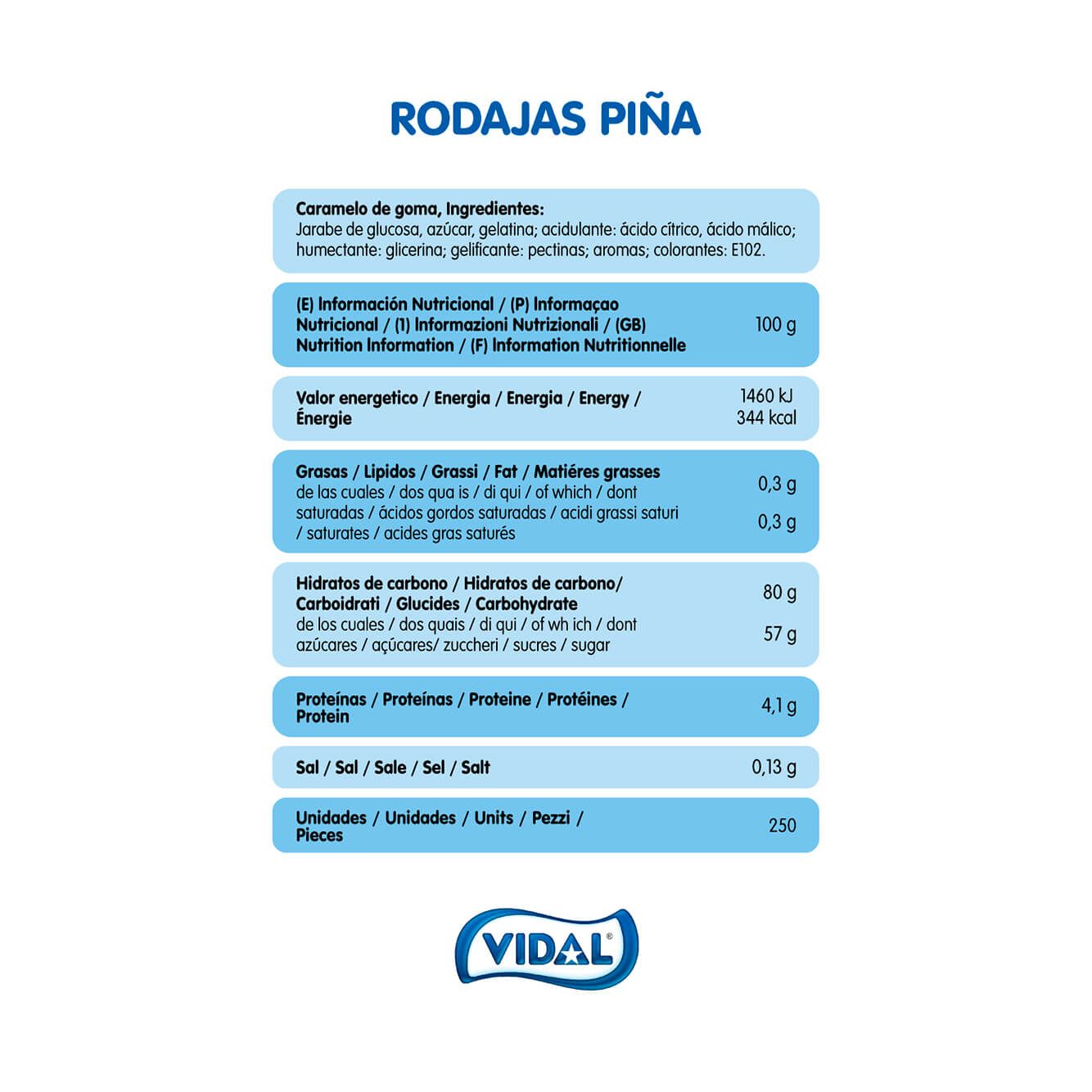 Rodajas Piña bolsa 1,5 Kg