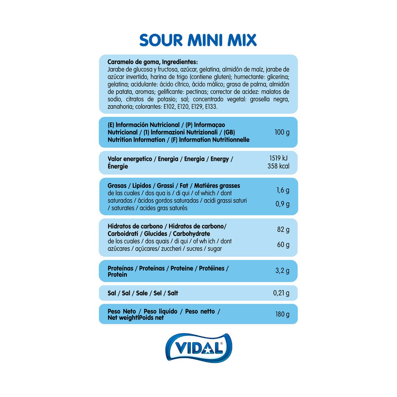 Sour Mini Mix 10 bolsas doypacks autociere 180g