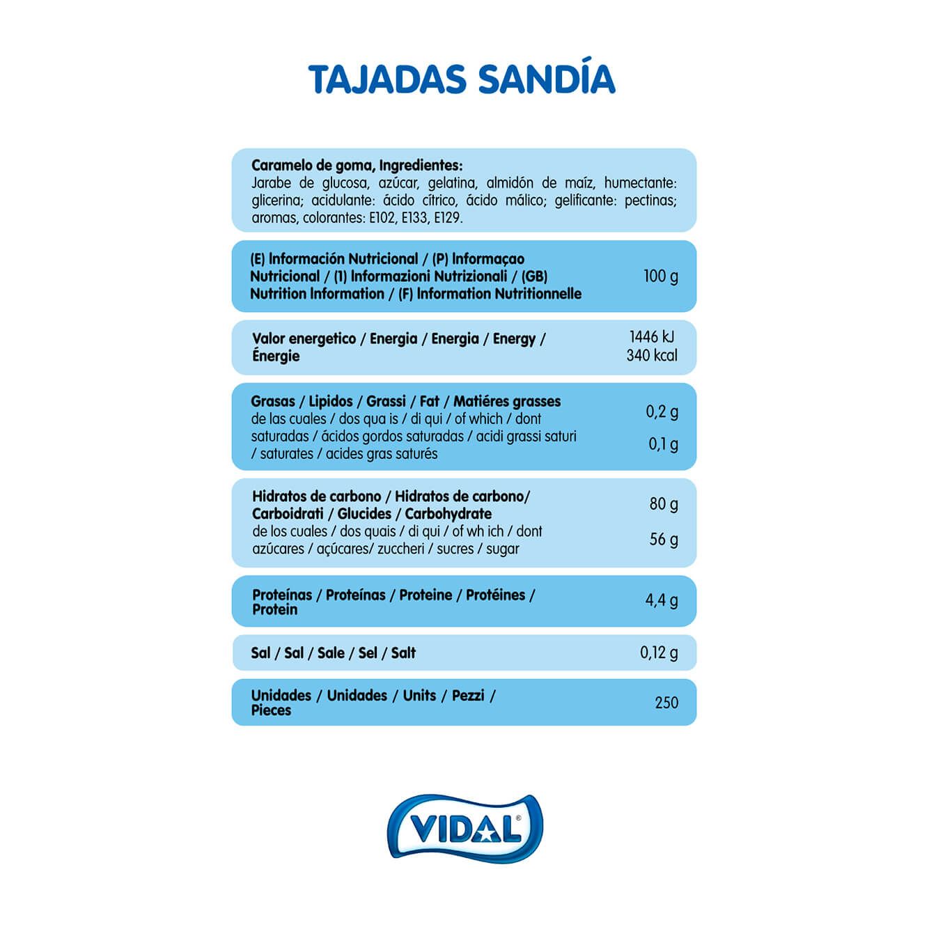 Tajadas de sandía bolsa 1,5 Kg