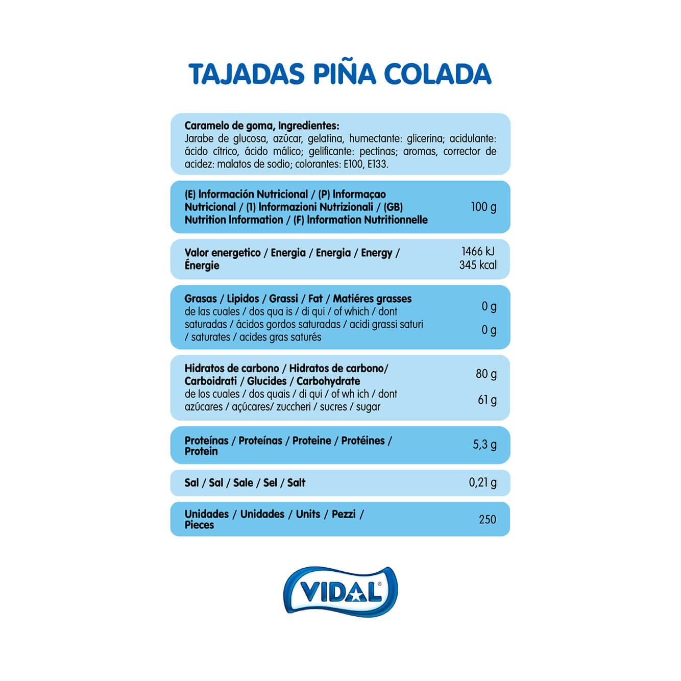 Tajadas Piña Colada bolsa 1,5 Kg