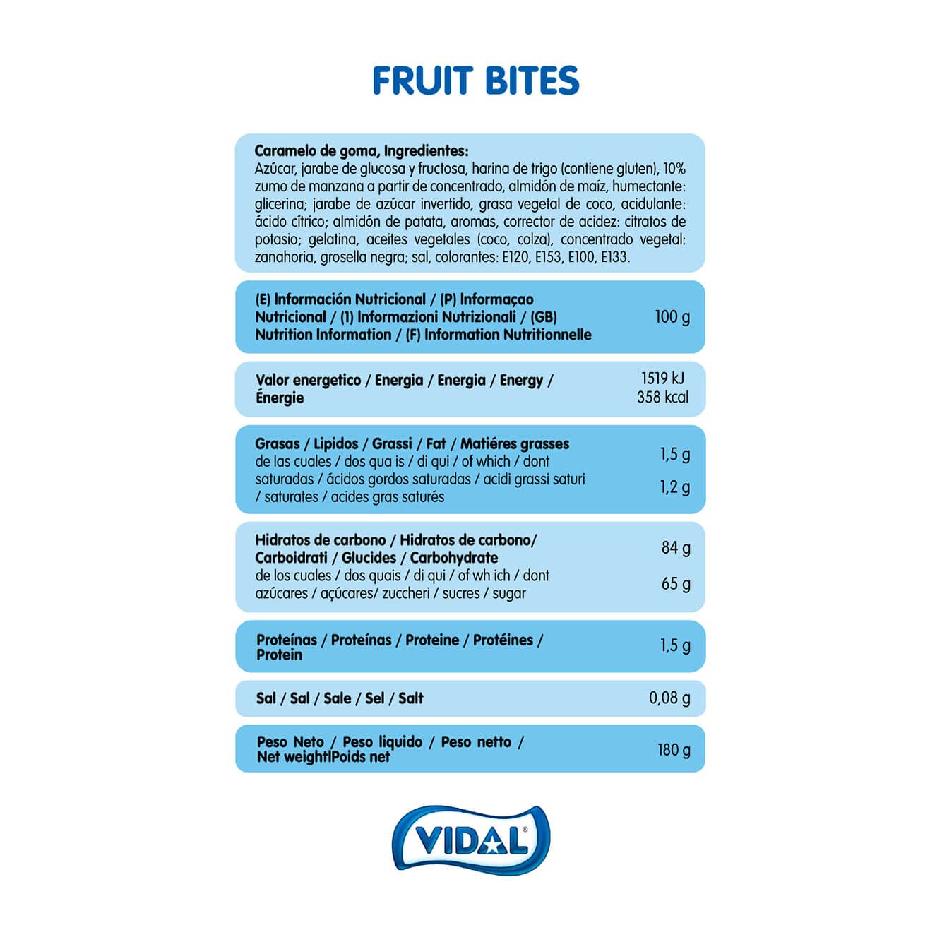 Fruit Bites caja 10 bolsas doypacks autocierre 180g