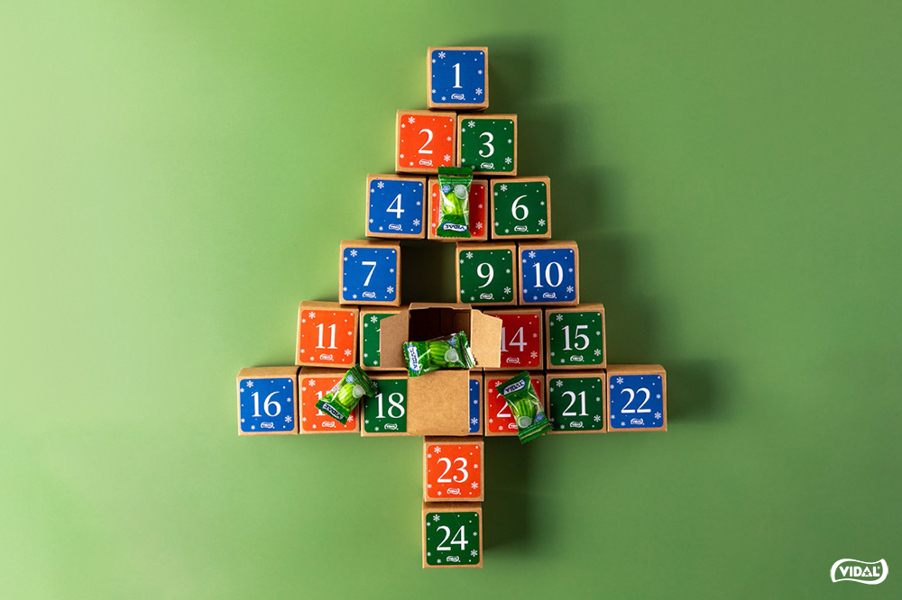 Calendario de adviento con dulces