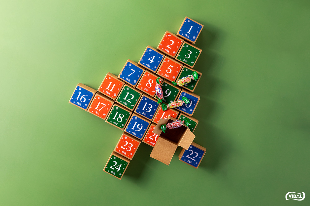 calendario de adviento con chuches