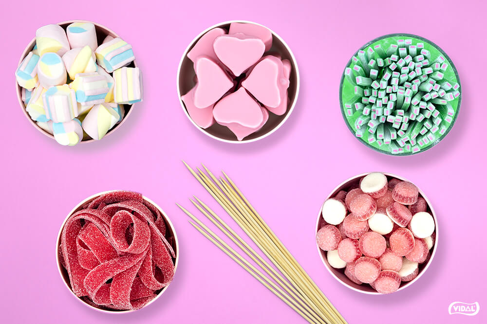 Como hacer flores de chuches